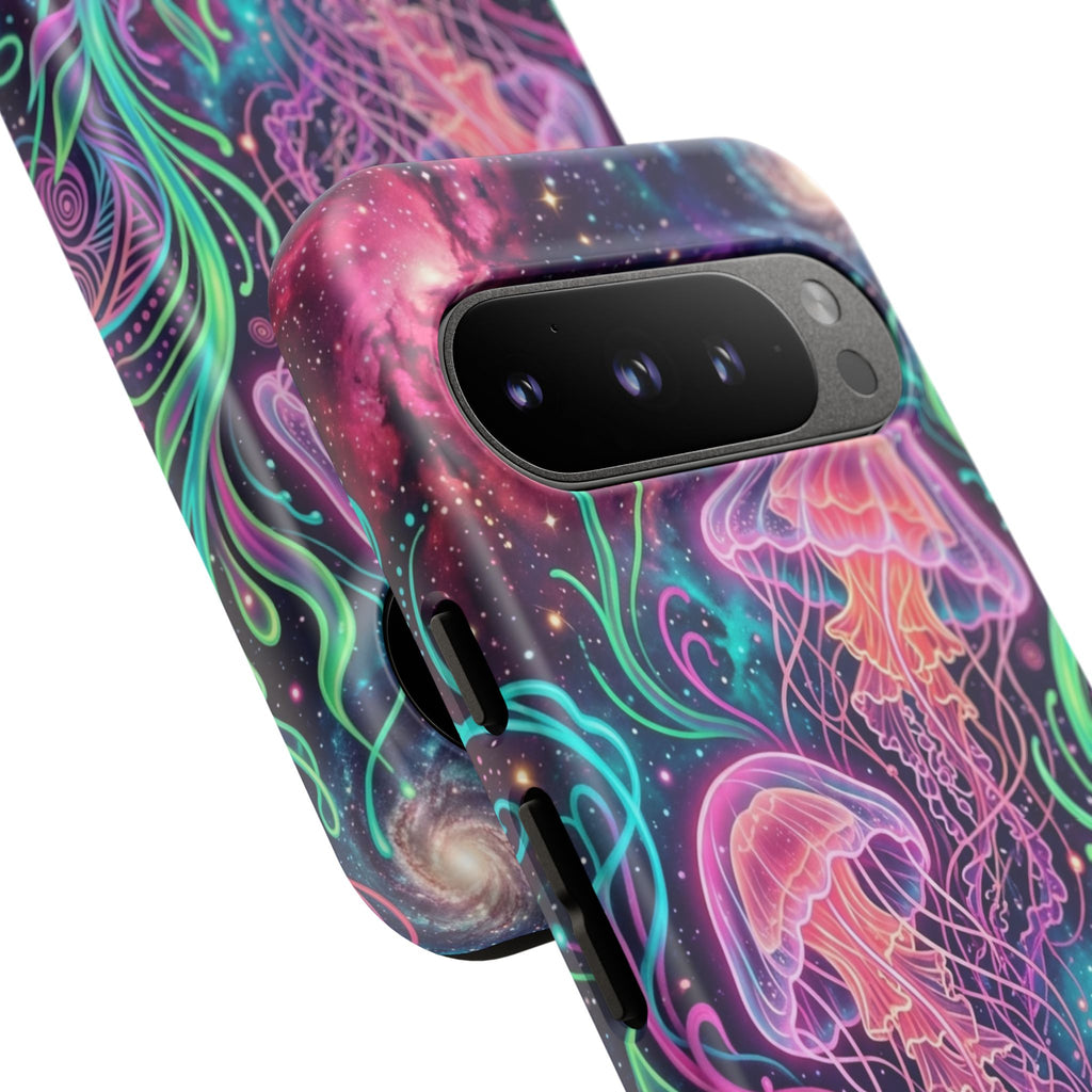 Jellyfish Galaxy Phone Case – Neon Sea Mushroom Tough Case