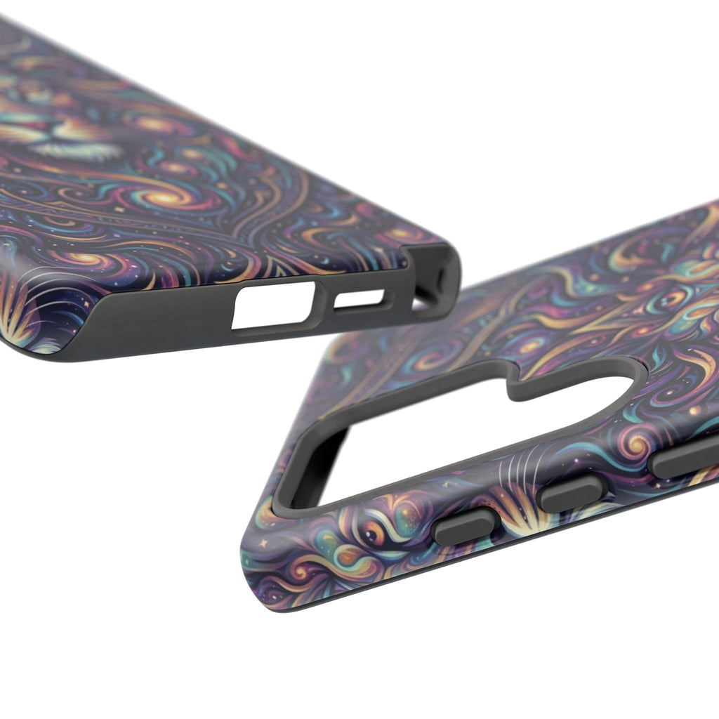 Lion Mandala Phone Case — Psychedelic Swirl Protective Cover