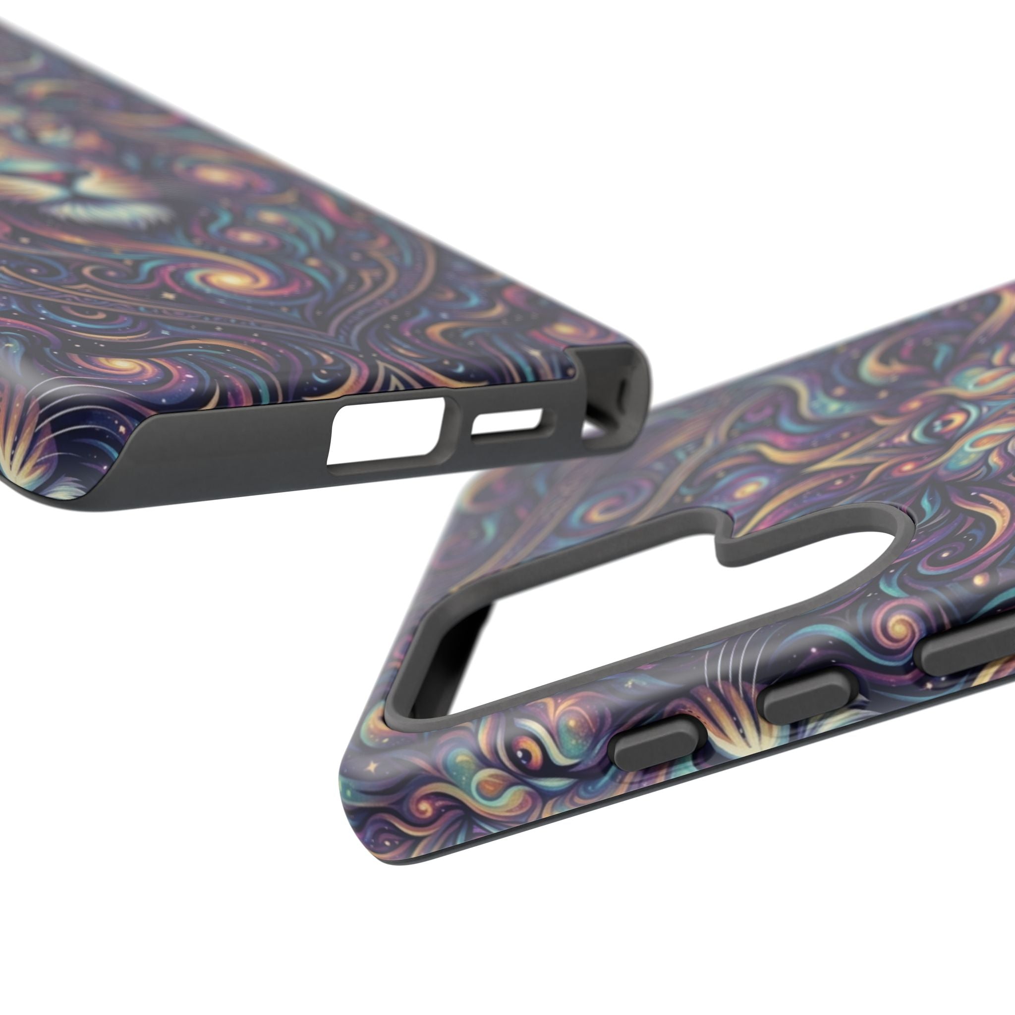 Lion Mandala Phone Case — Psychedelic Swirl Protective Cover