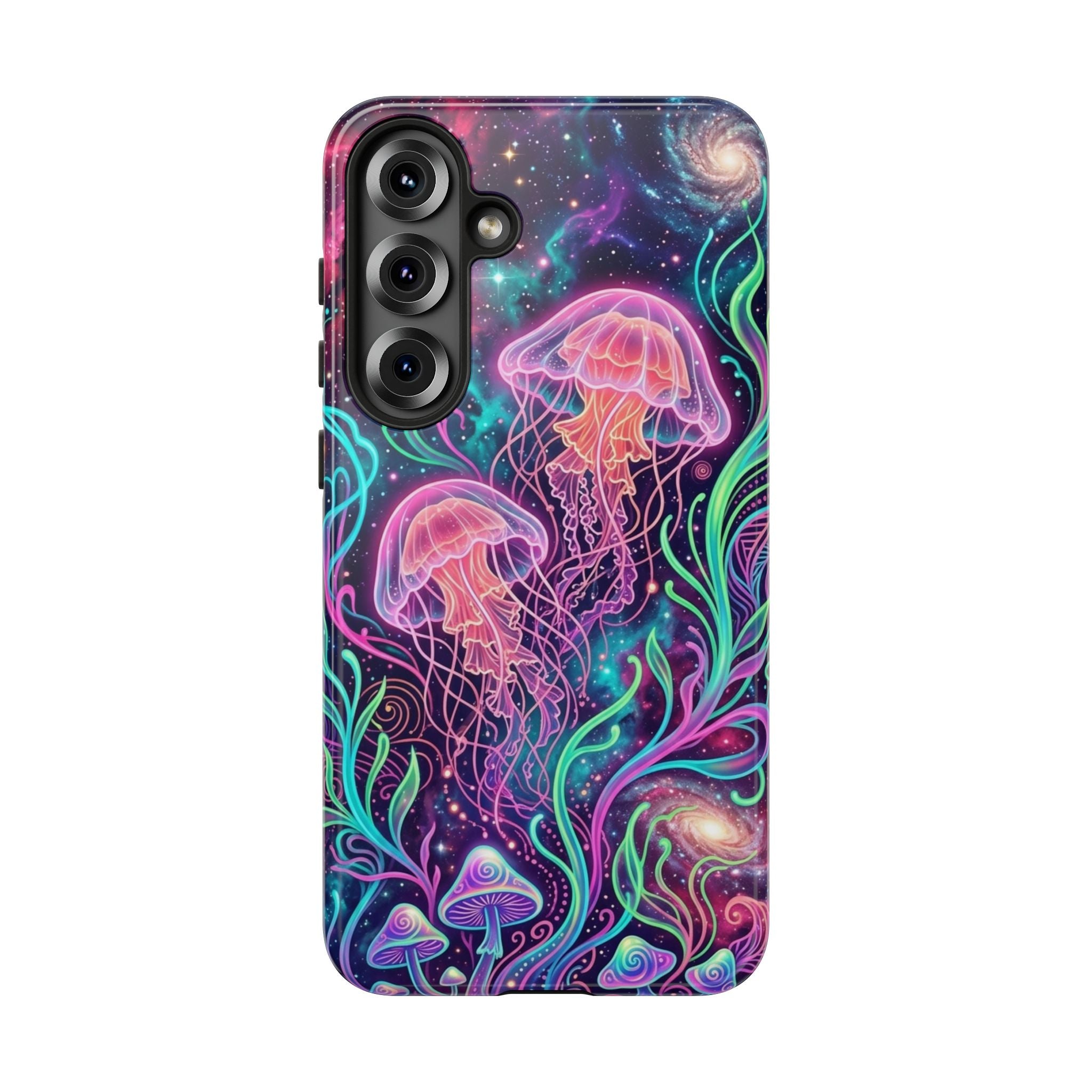 Jellyfish Galaxy Phone Case – Neon Sea Mushroom Tough Case