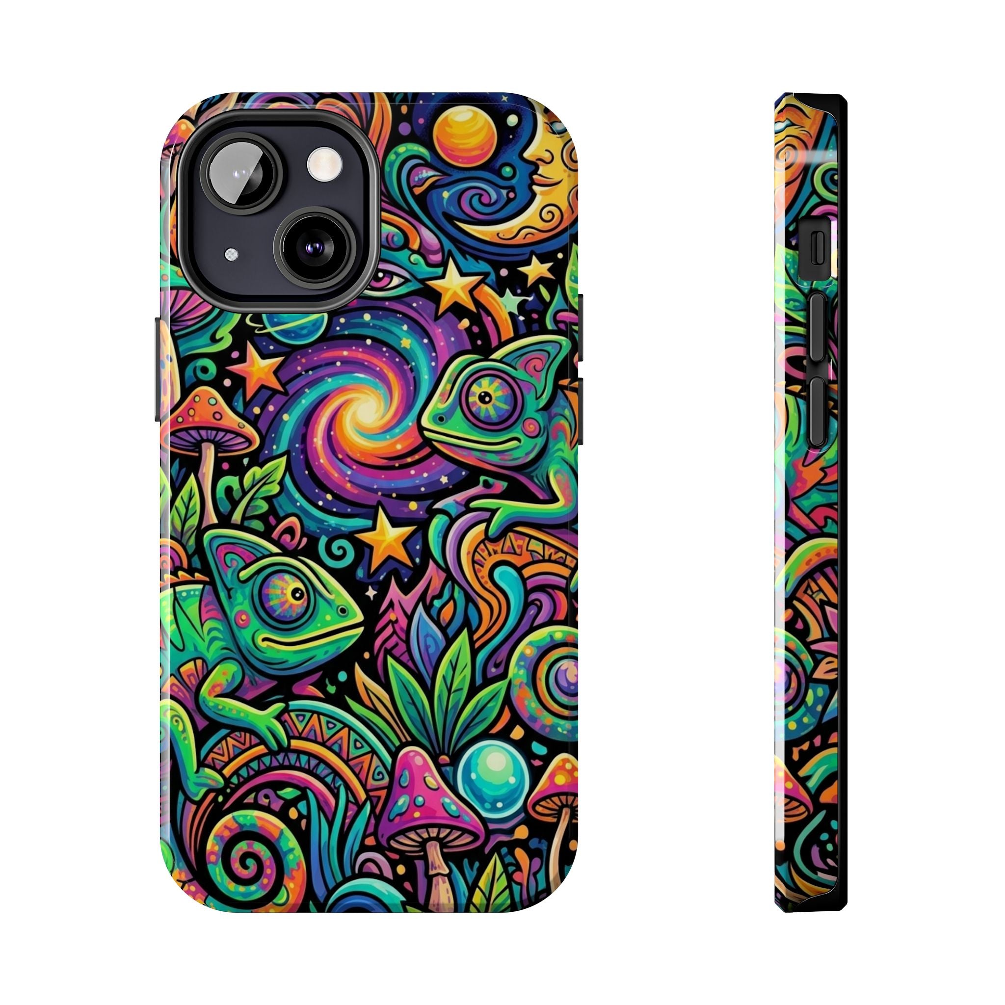 Psychedelic Chameleon Swirl Tough Phone Case