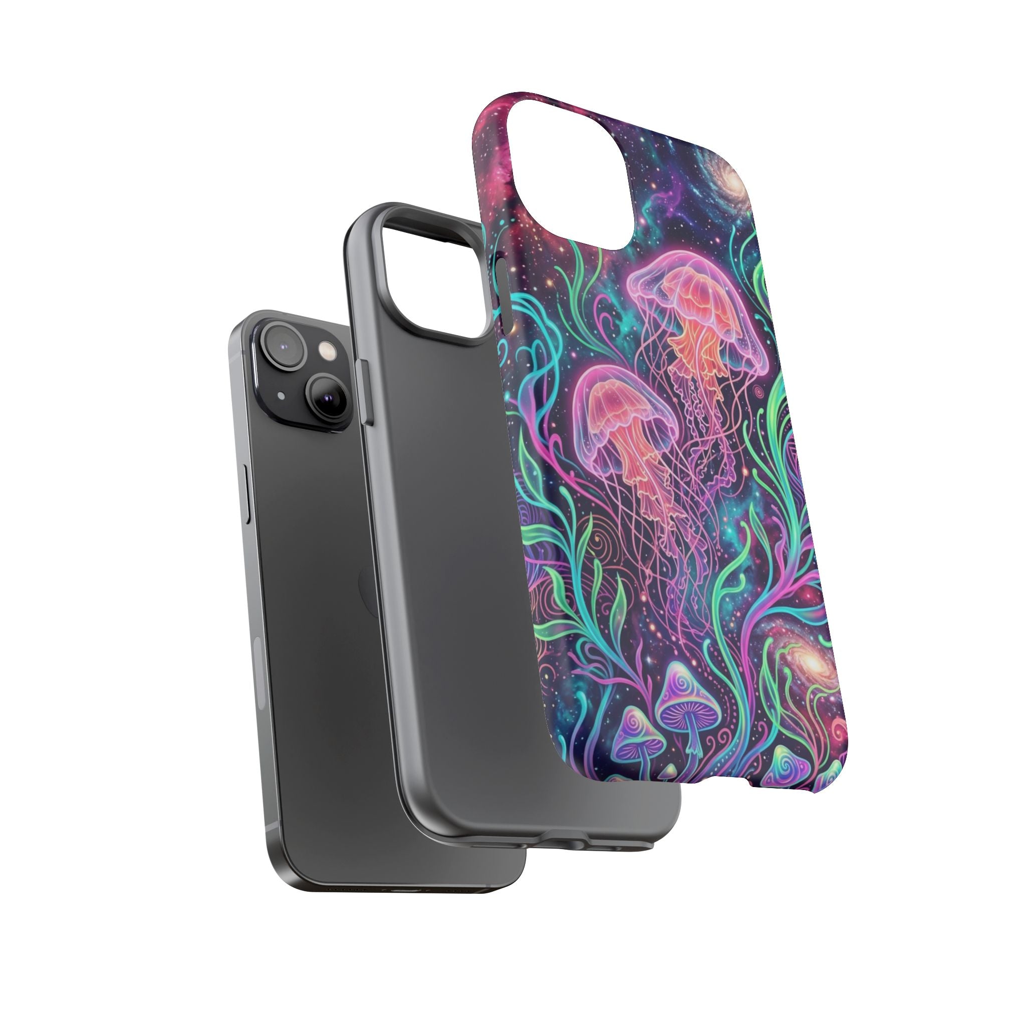 Jellyfish Galaxy Phone Case – Neon Sea Mushroom Tough Case