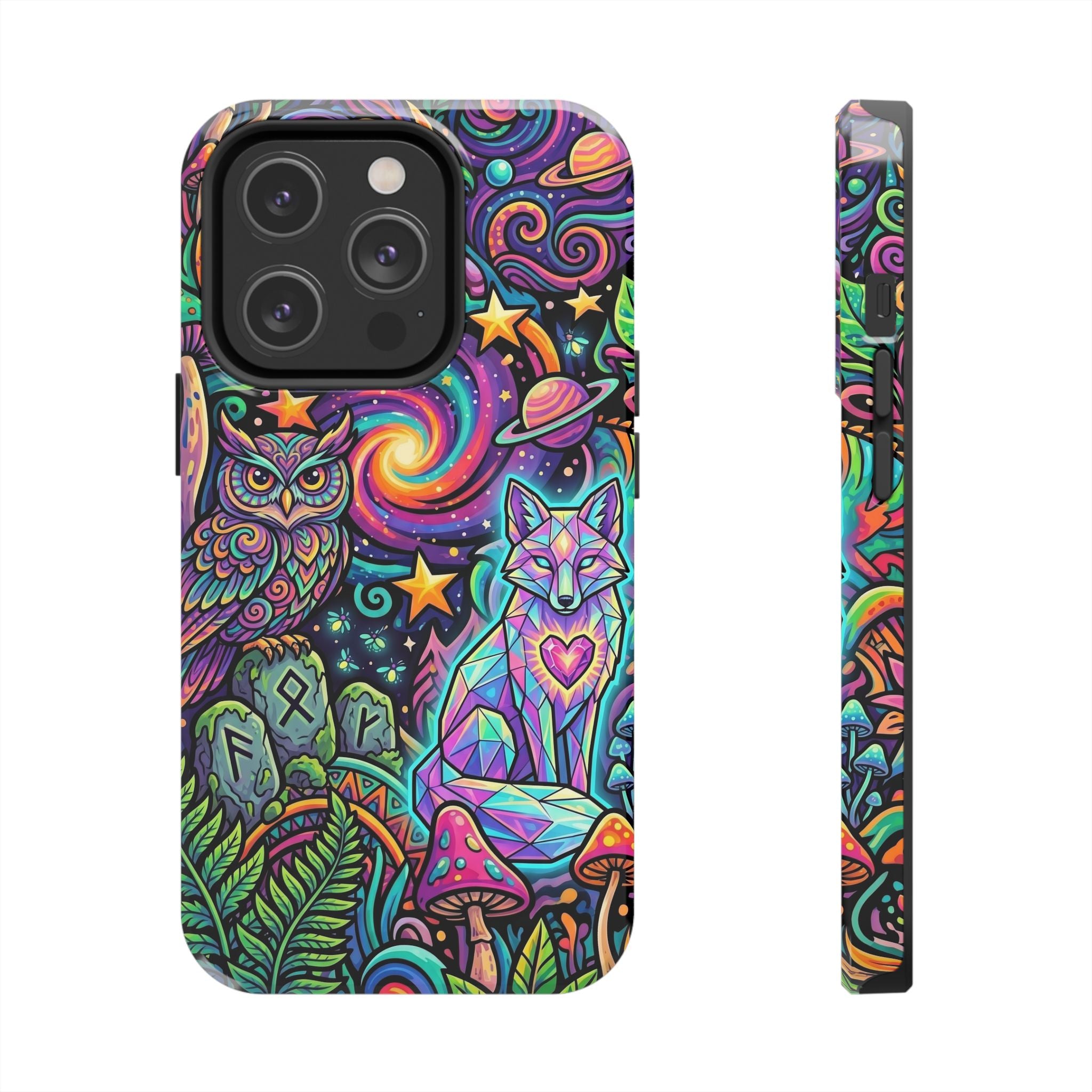 Psychedelic Owl/Wolf Tough Phone Cases