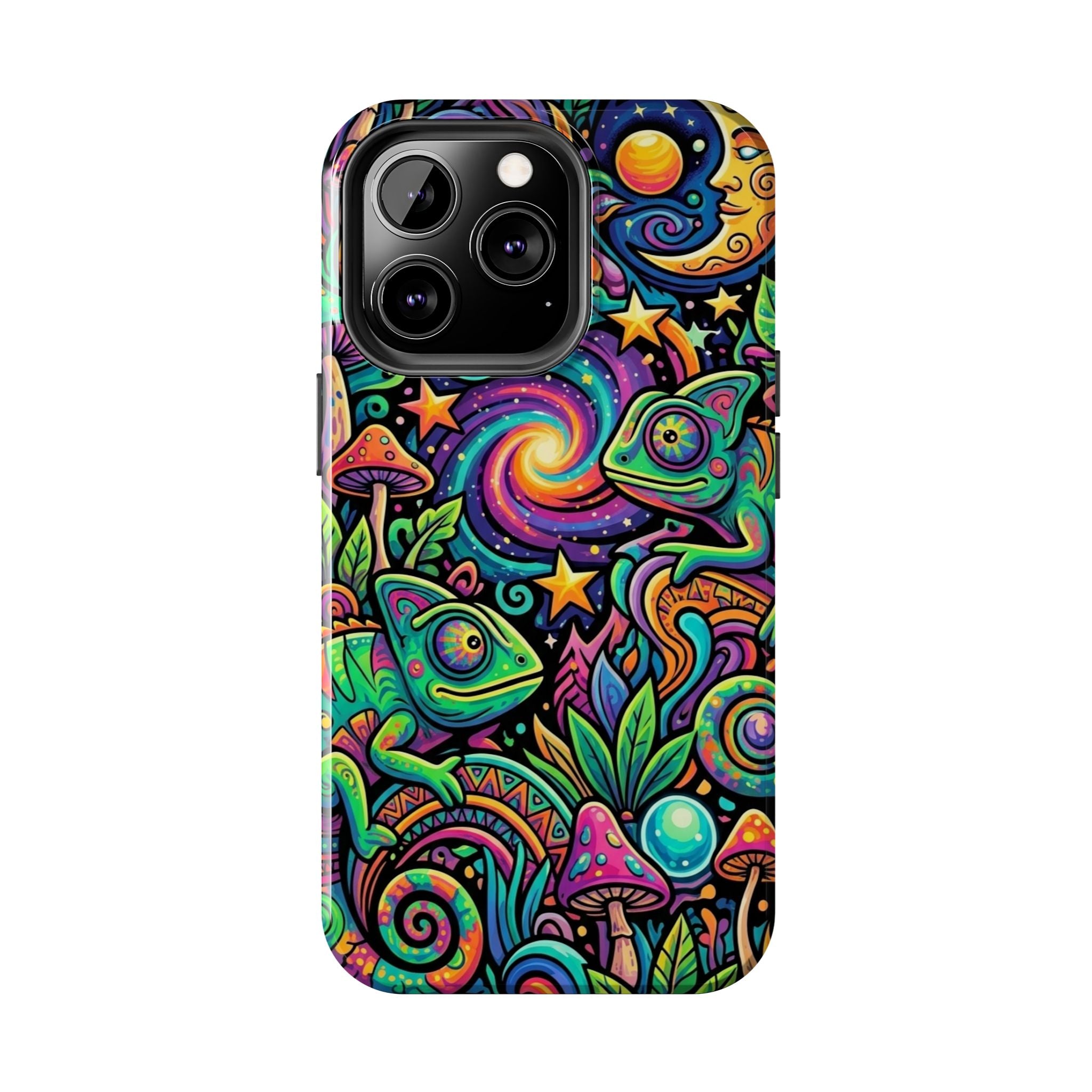 Psychedelic Chameleon Swirl Tough Phone Case