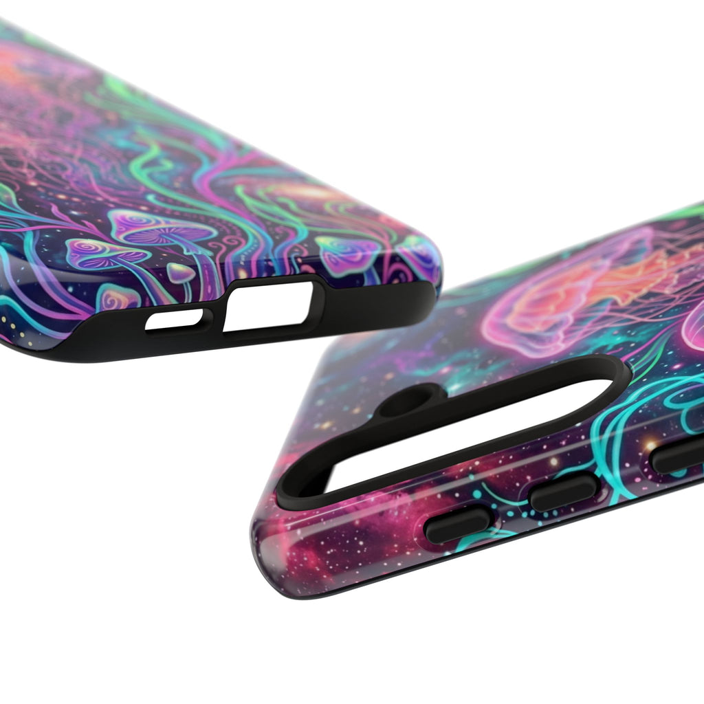 Jellyfish Galaxy Phone Case – Neon Sea Mushroom Tough Case