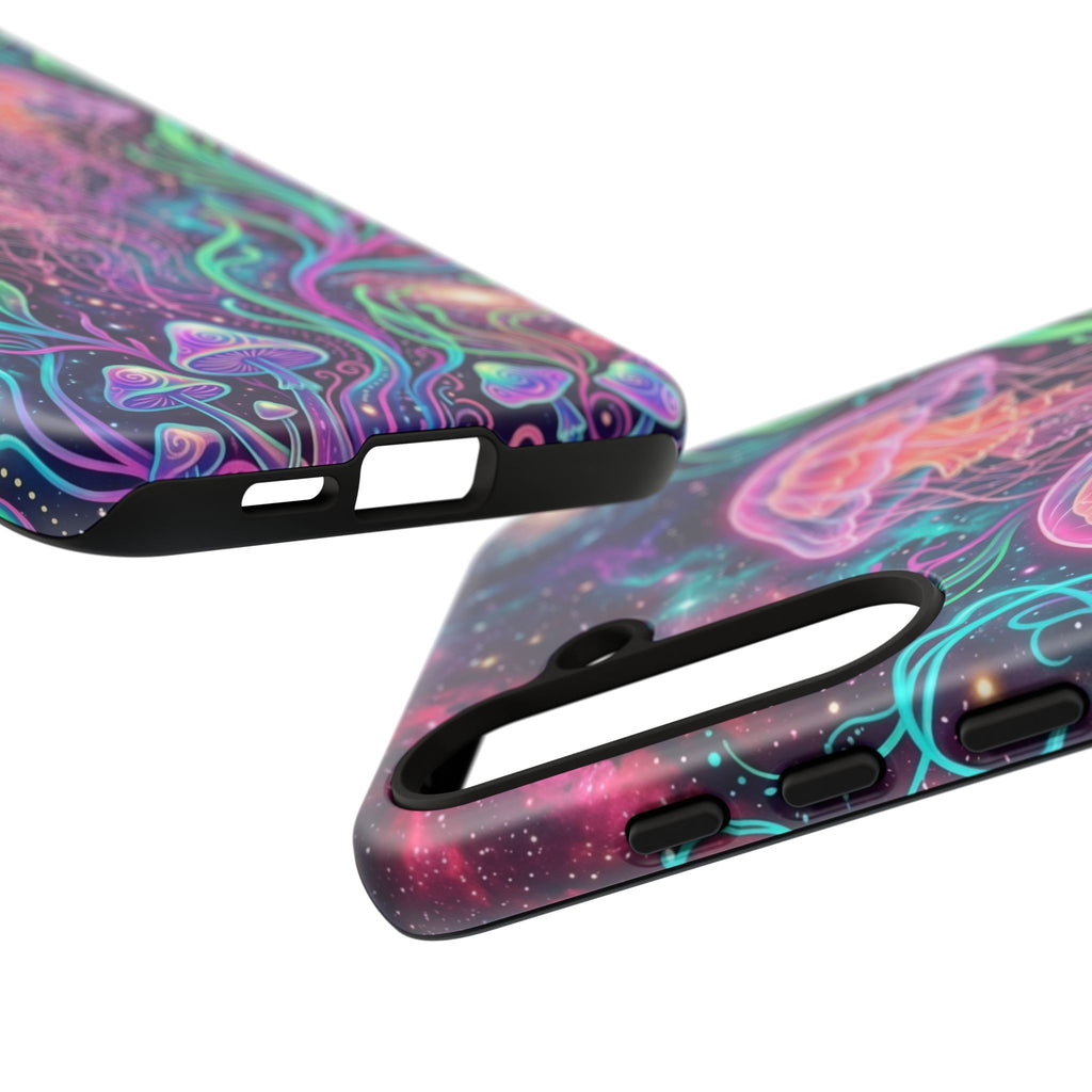 Jellyfish Galaxy Phone Case – Neon Sea Mushroom Tough Case